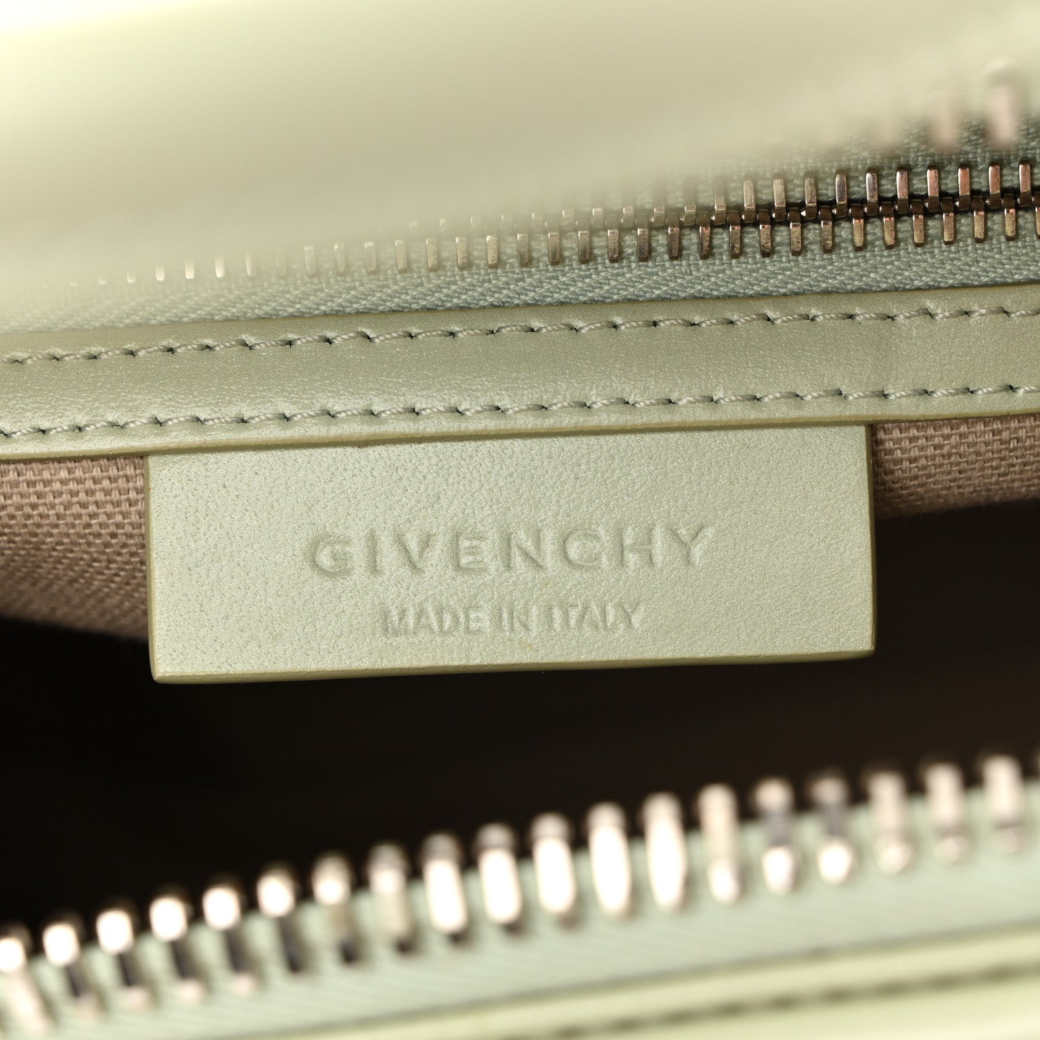 Shiny Lord Calfskin Small Antigona Aqua Green
