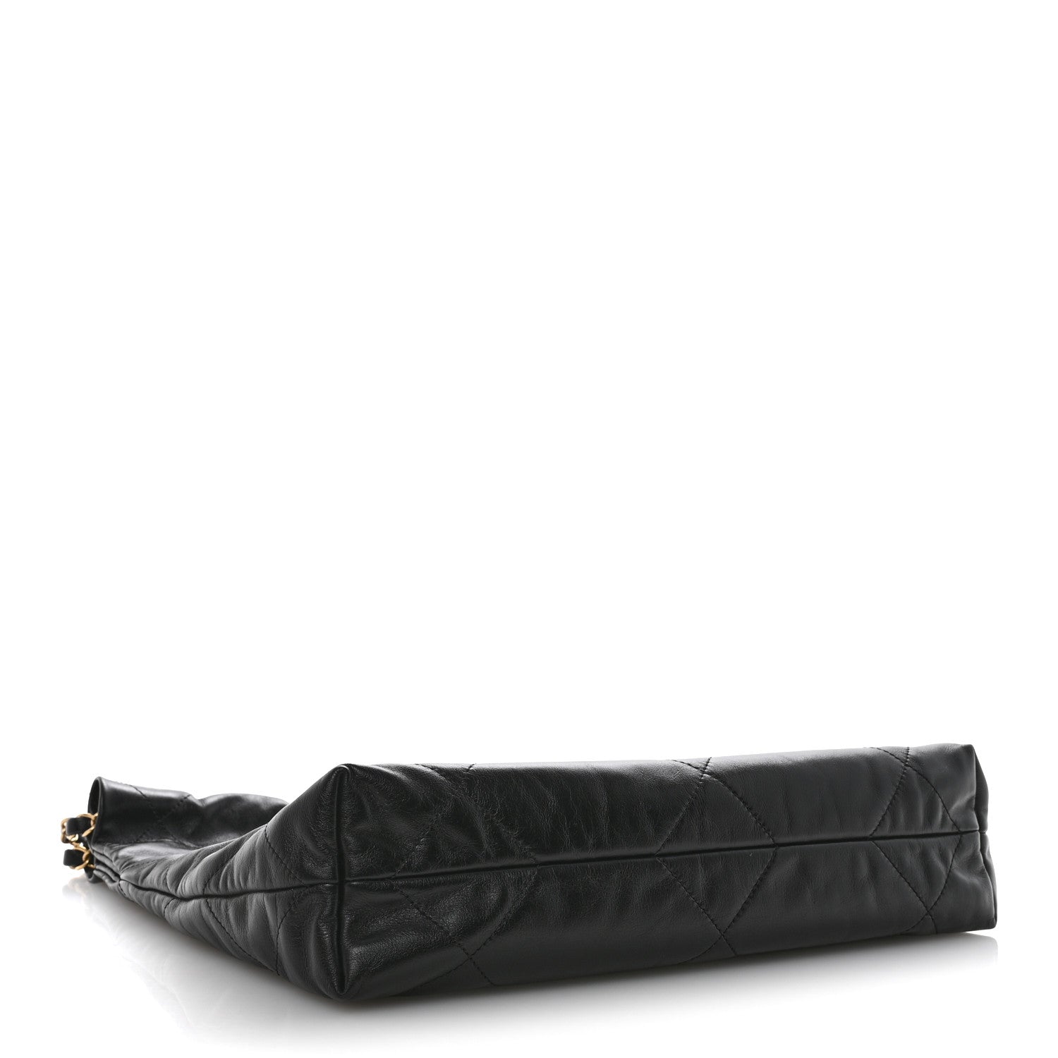 Shiny Calfskin Quilted Small Chanel 22 Black