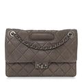 Washed Lambskin Jumbo Take Away Flap Grey