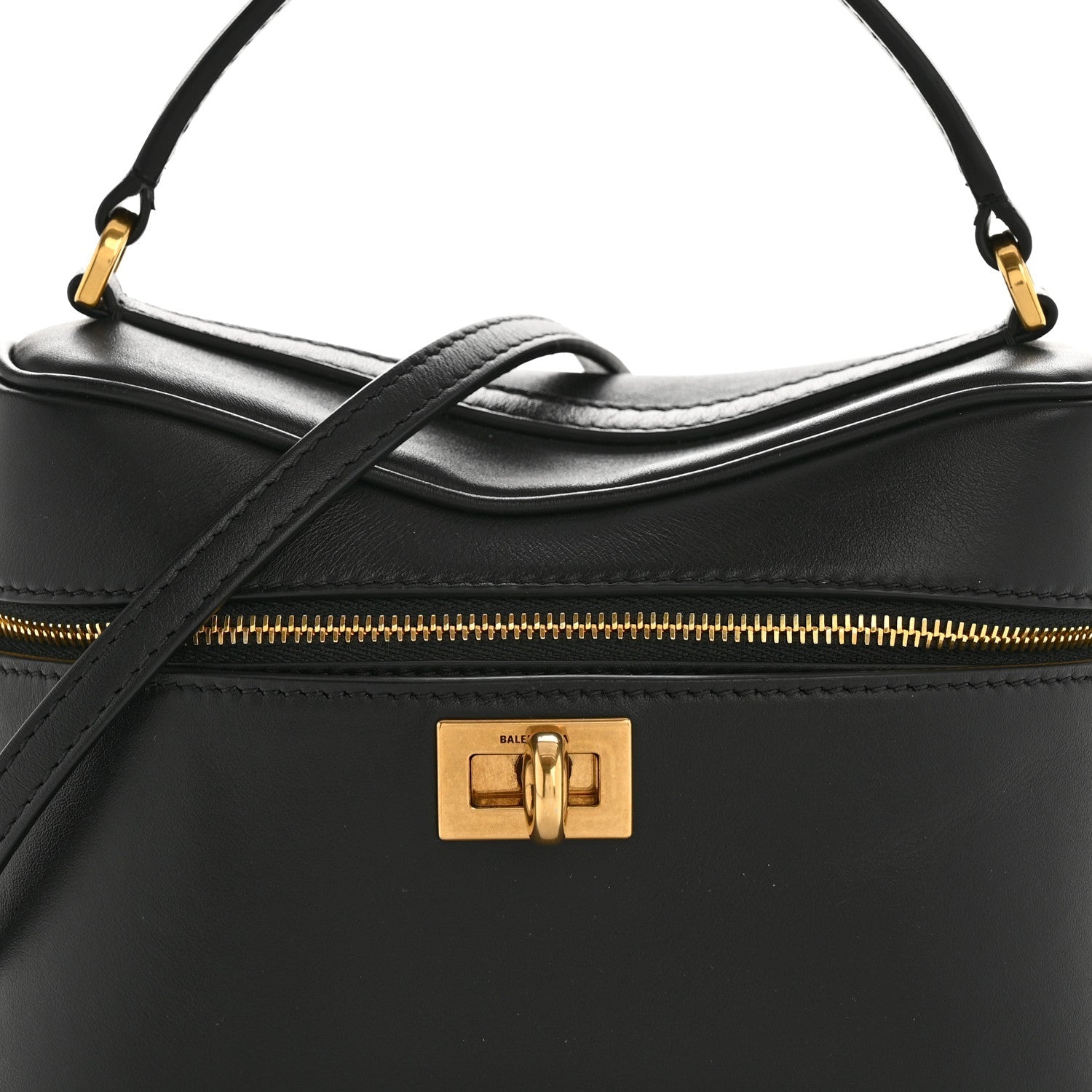 Natural Smooth Calfskin Rodeo Vanity Black