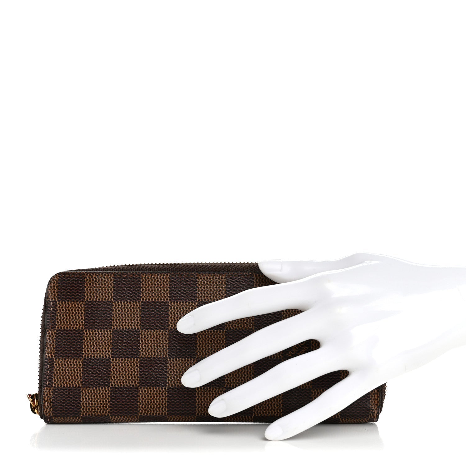 Damier Ebene Clemence Wallet Cherry