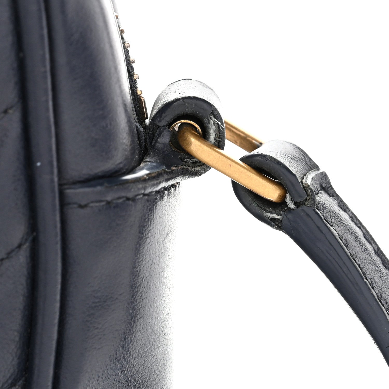 Calfskin Matelasse Monogram Lou Camera Bag Navy