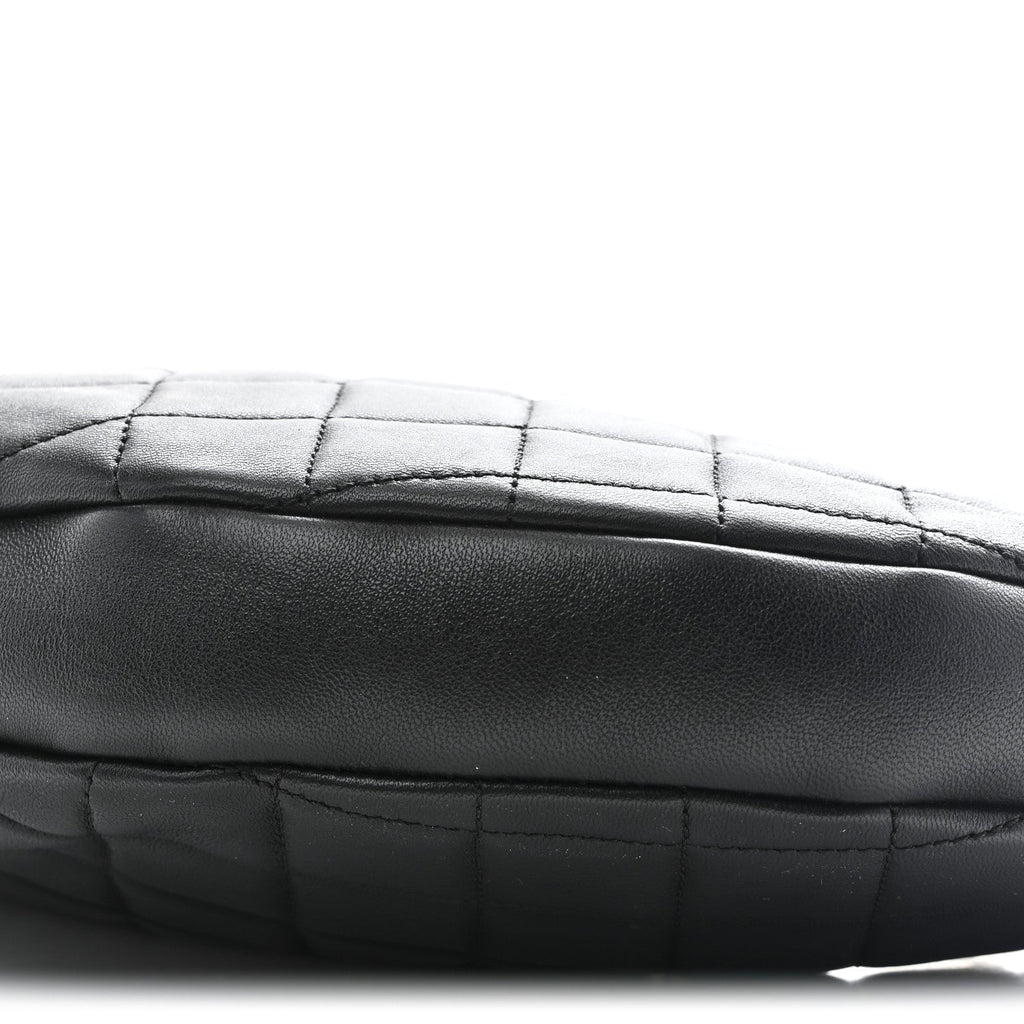 Lambskin Quilted All About Chains Hobo Black