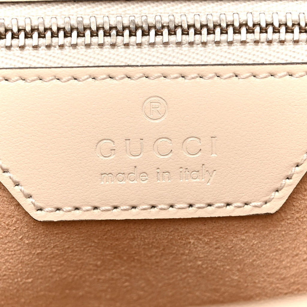 Calfskin Matelasse Aria Small GG Marmont Shoulder Bag Mystic White