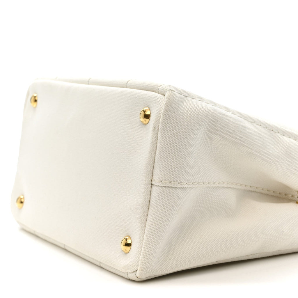 Canapa Small Logo Tote Bianco Blue