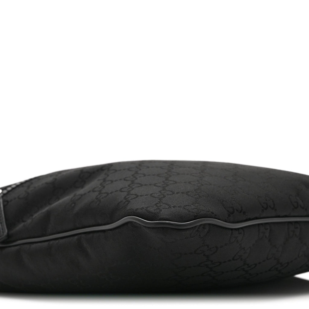 Nylon Monogram Small Flat Messenger Bag Black