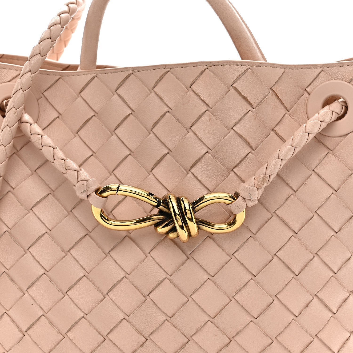 Nappa Intrecciato Small Andiamo Shoulder Bag Lotus