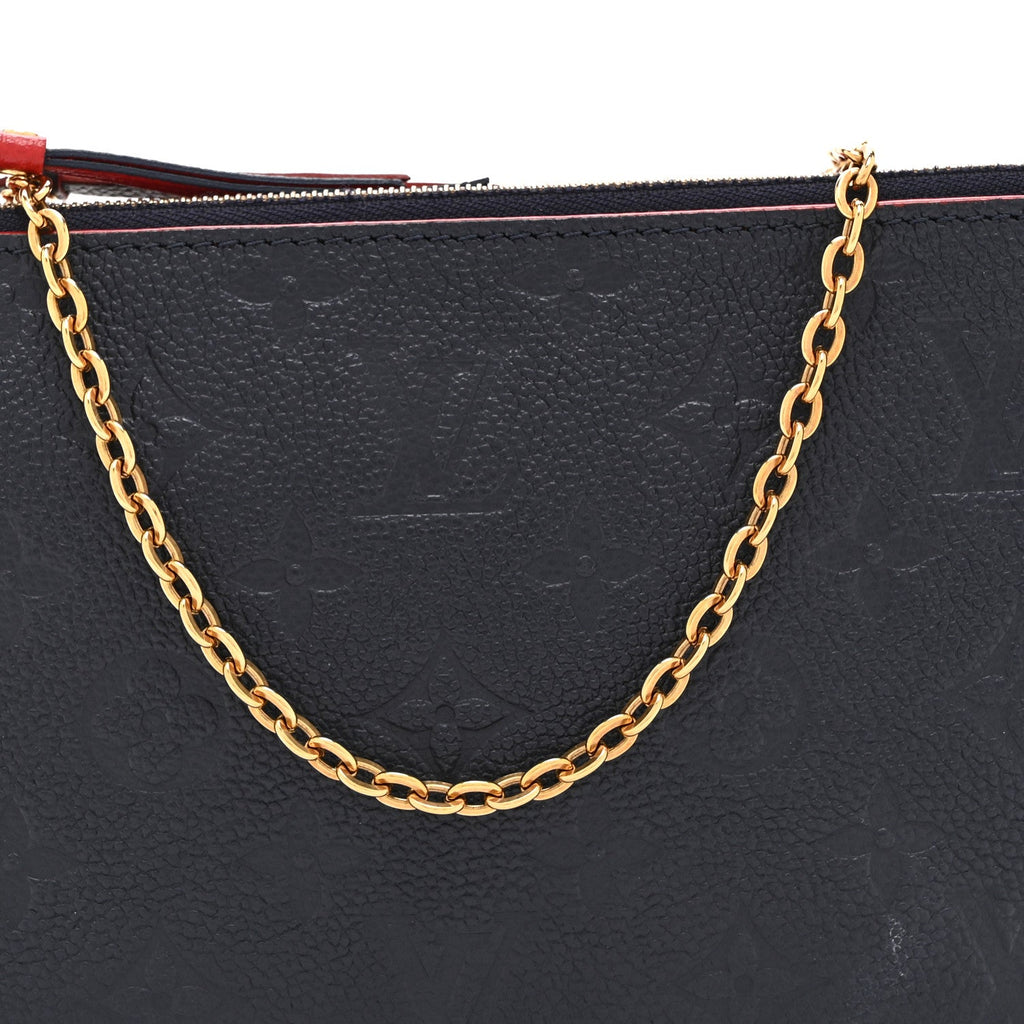 Empreinte Double Zip Pochette Marine Rouge