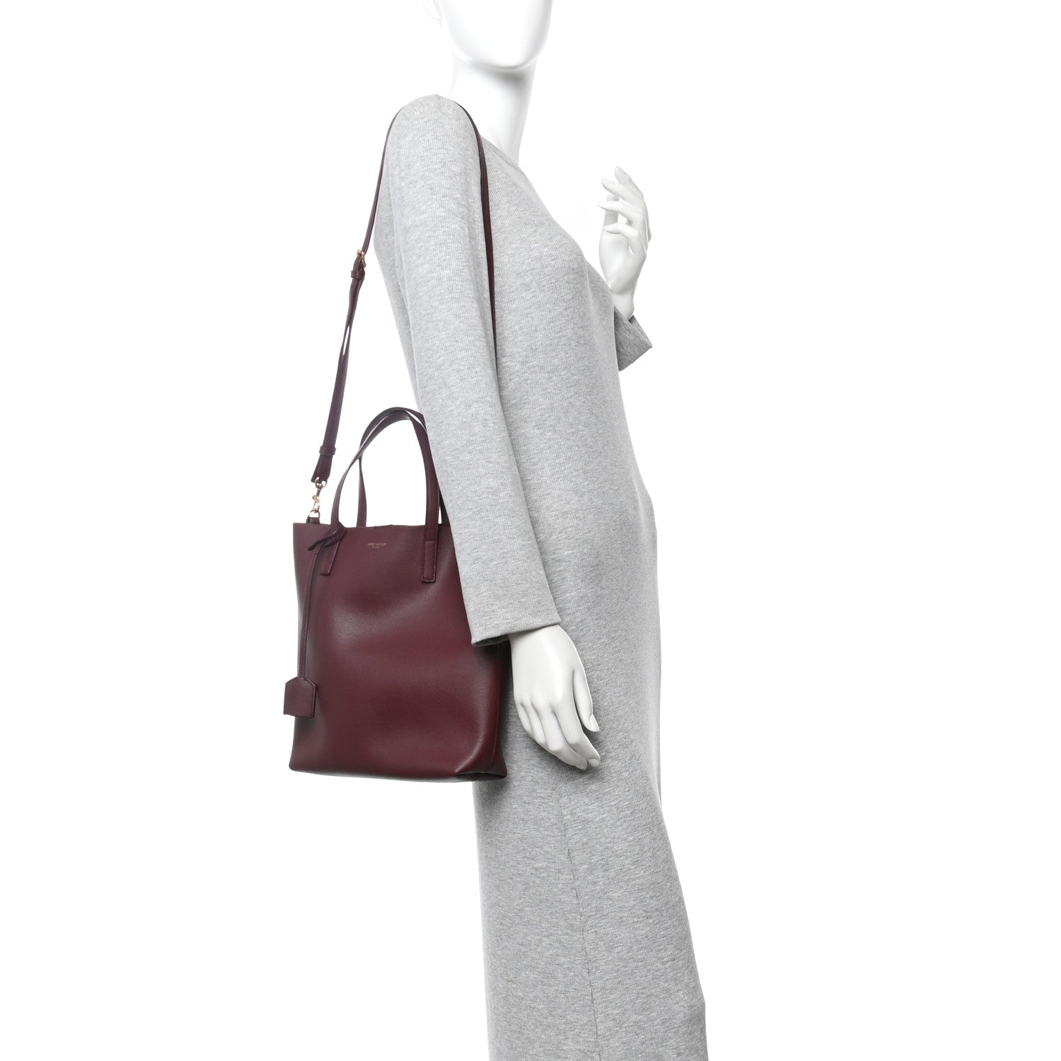 Calfskin Toy Shopping Tote Dark Red