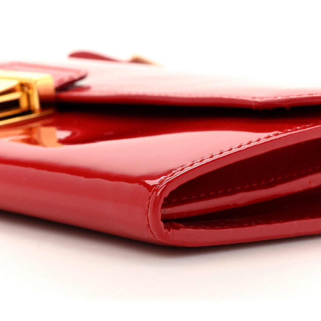 Vernice Madras Wallet On Chain Rosso