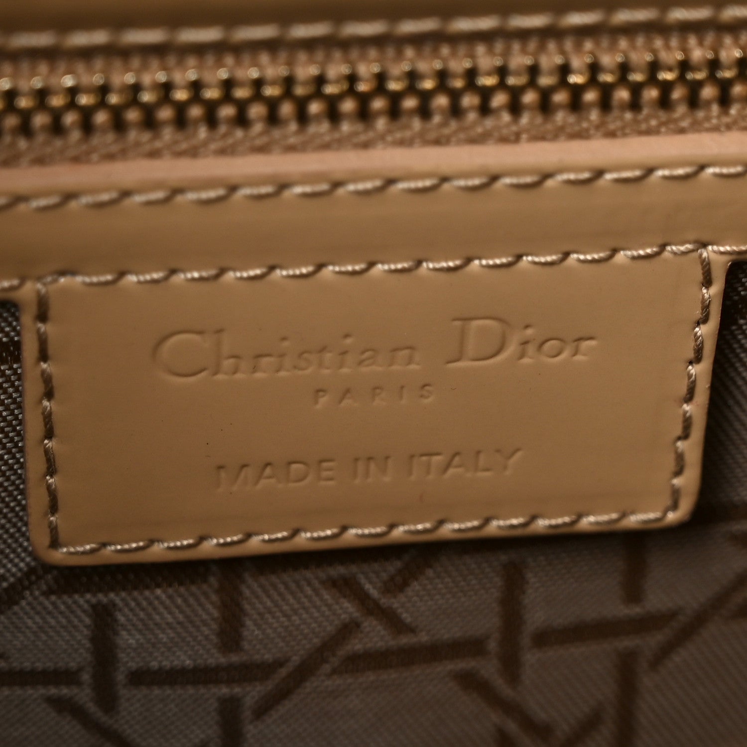 Patent Cannage Large Lady Dior Beige