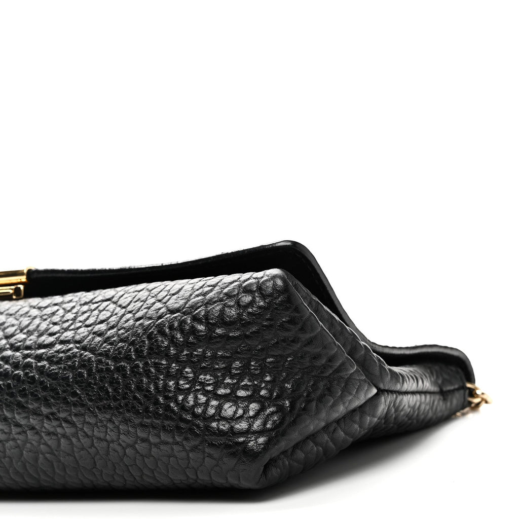 Signature Grain Medium Mildenhall Crossbody Bag Black