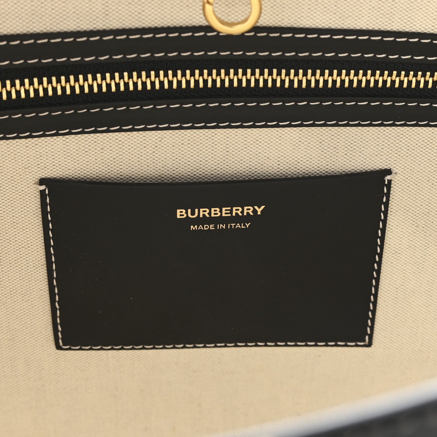 Calfskin Monogram Motif TB Medium Soft Tote Black