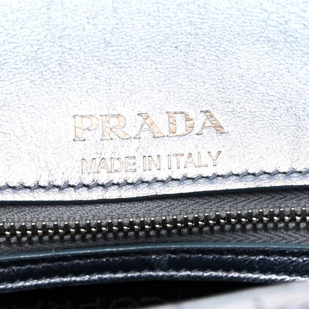 Metallic Nappa Impunture Diagramme Medium Chain Flap Shoulder Bag Pervinca Mordor
