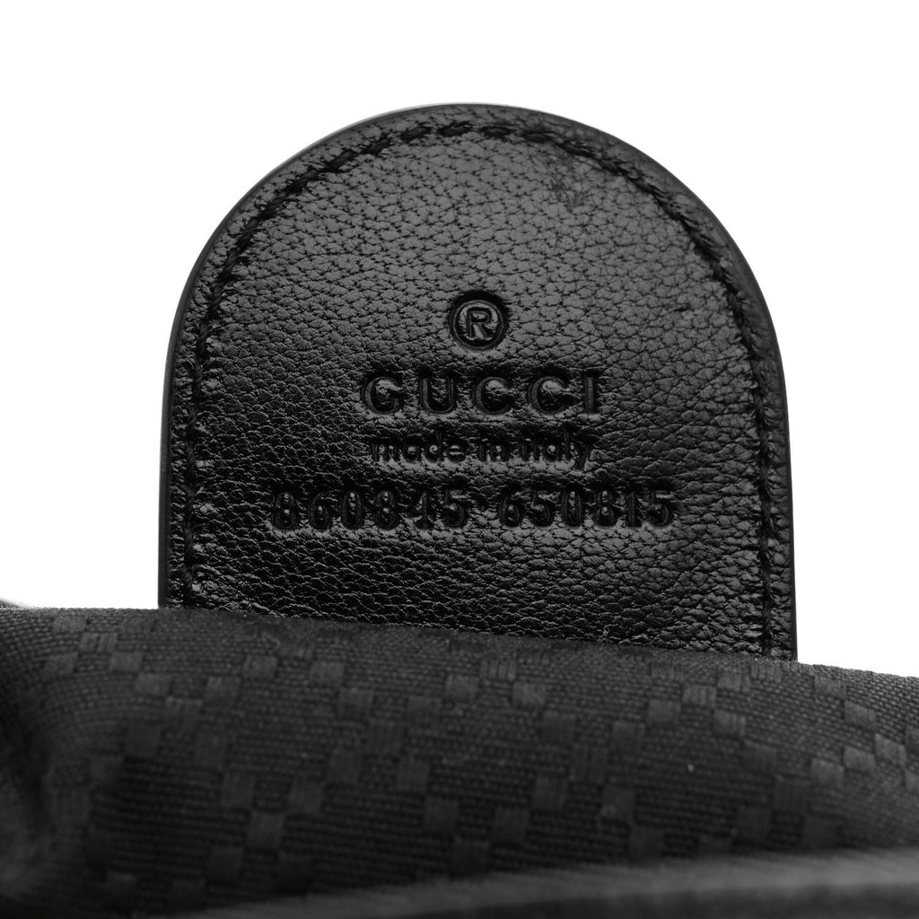 Denim GG Monogram Web Small Giglio Tote Black