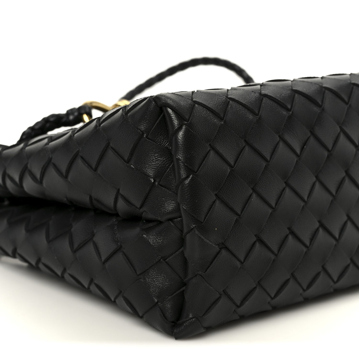 Nappa Intrecciato Small Andiamo Shoulder Bag Black