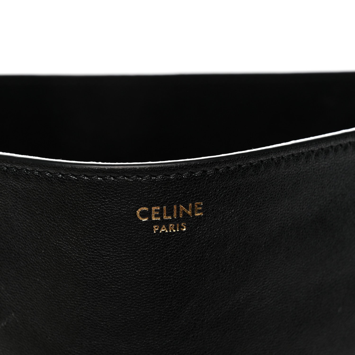 Shiny Lambskin Soft Triomphe Besace Bag Black