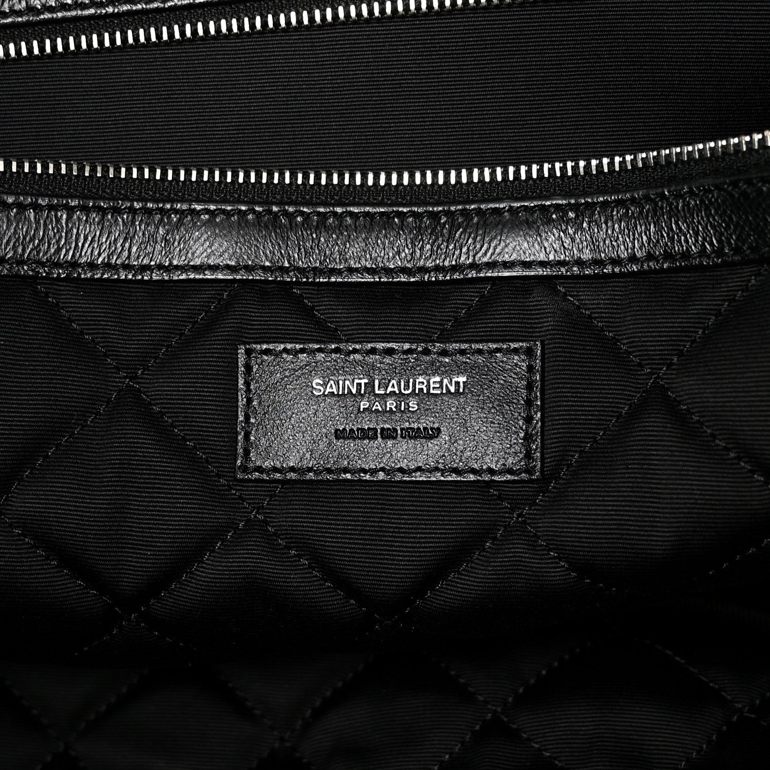 Calfskin Quilted ES Giant Travel Bag Black