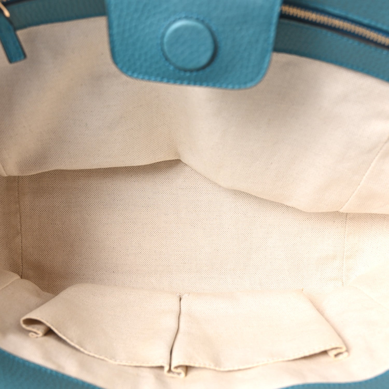 Dollar Calfskin Small Swing Tote Classic Marine Deep Cobalt