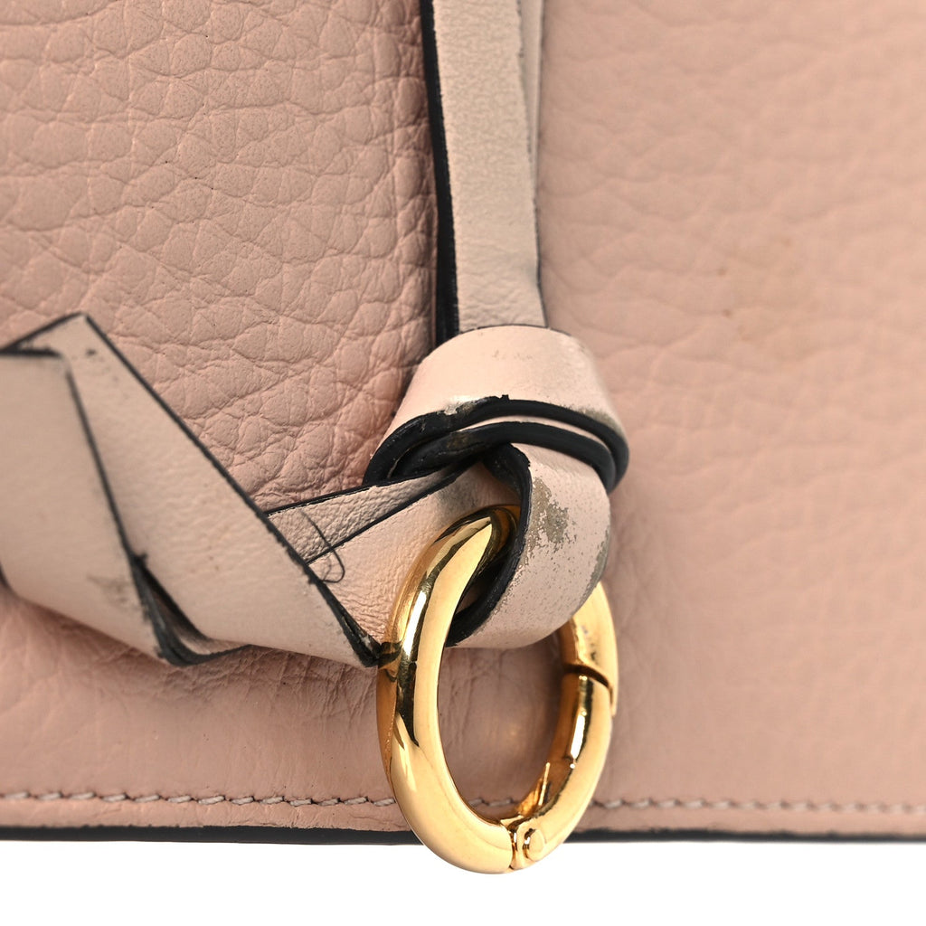 Calfskin Alphabet Long Wallet Blush Nude