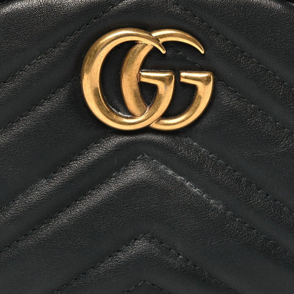 Calfskin Matelasse GG Marmont Belt Bag 75 30 Black
