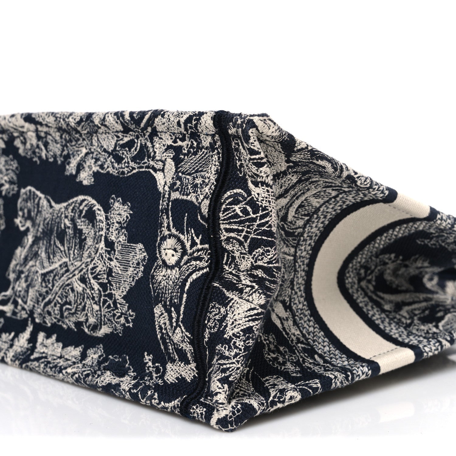 Canvas Embroidered Small Dioriviera Toile De Jouy Book Tote Blue