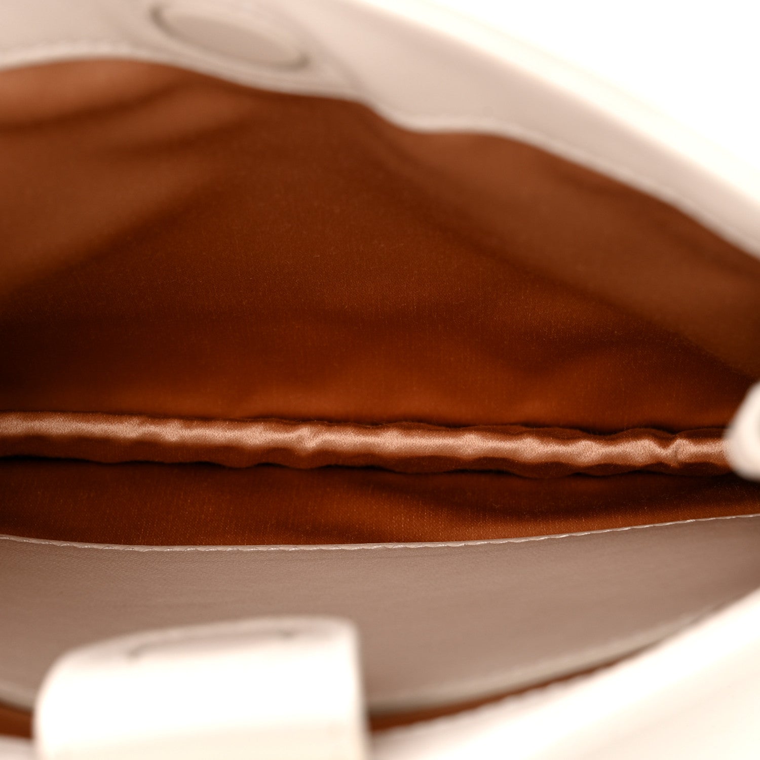 Calfskin Horsebit Slim Shoulder Bag White