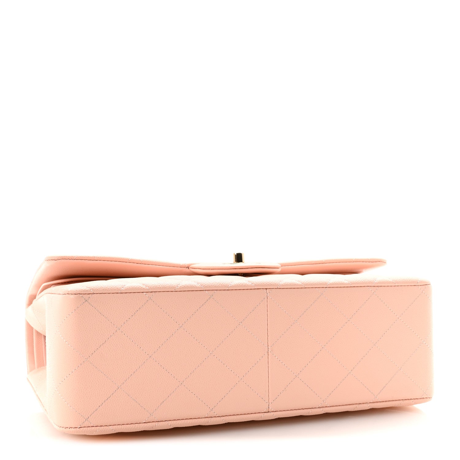 Caviar Quilted Jumbo Double Flap Light Pink