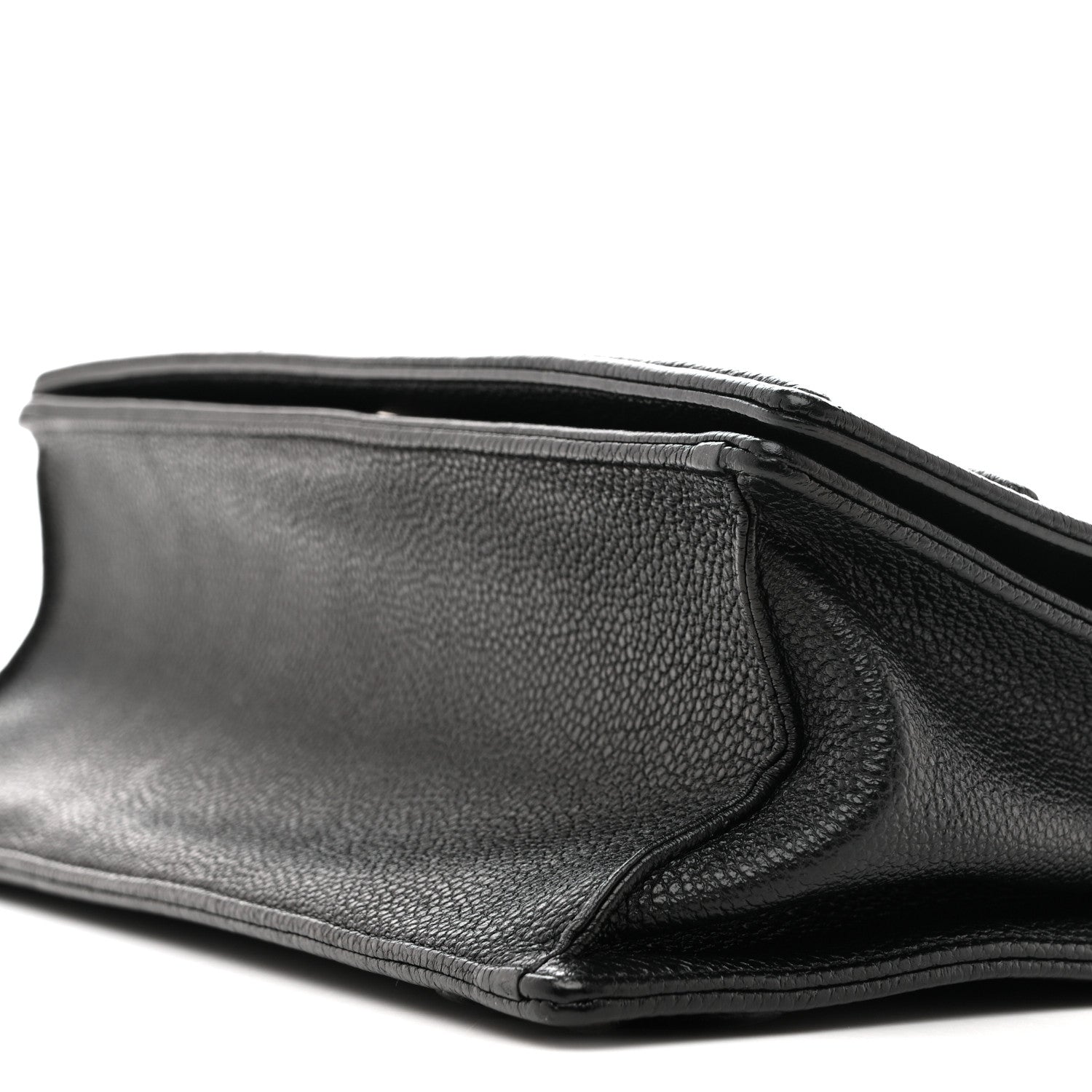 Grained Calfskin Medium Diorama Flap Bag Black