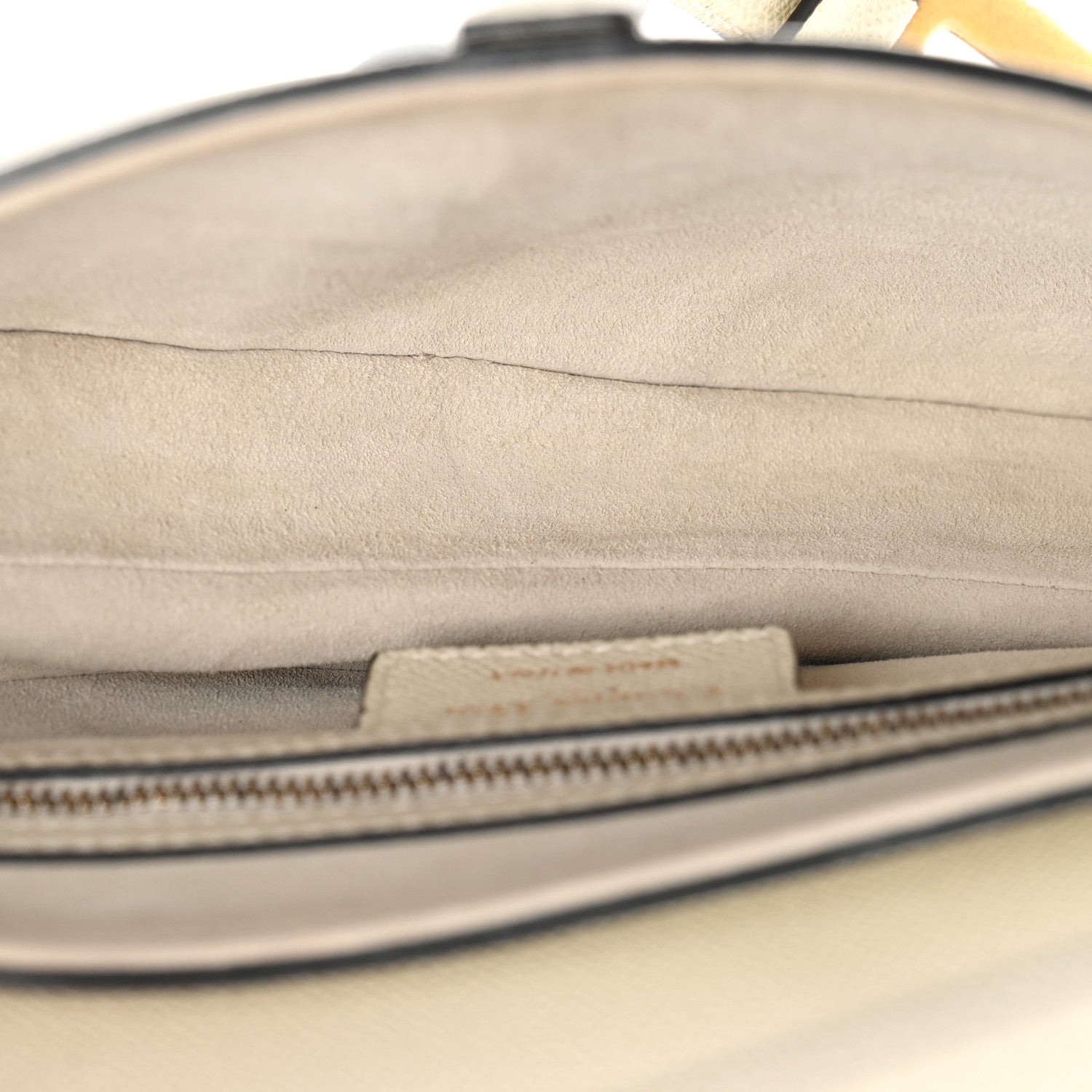 Grained Calfskin Saddle Bag White