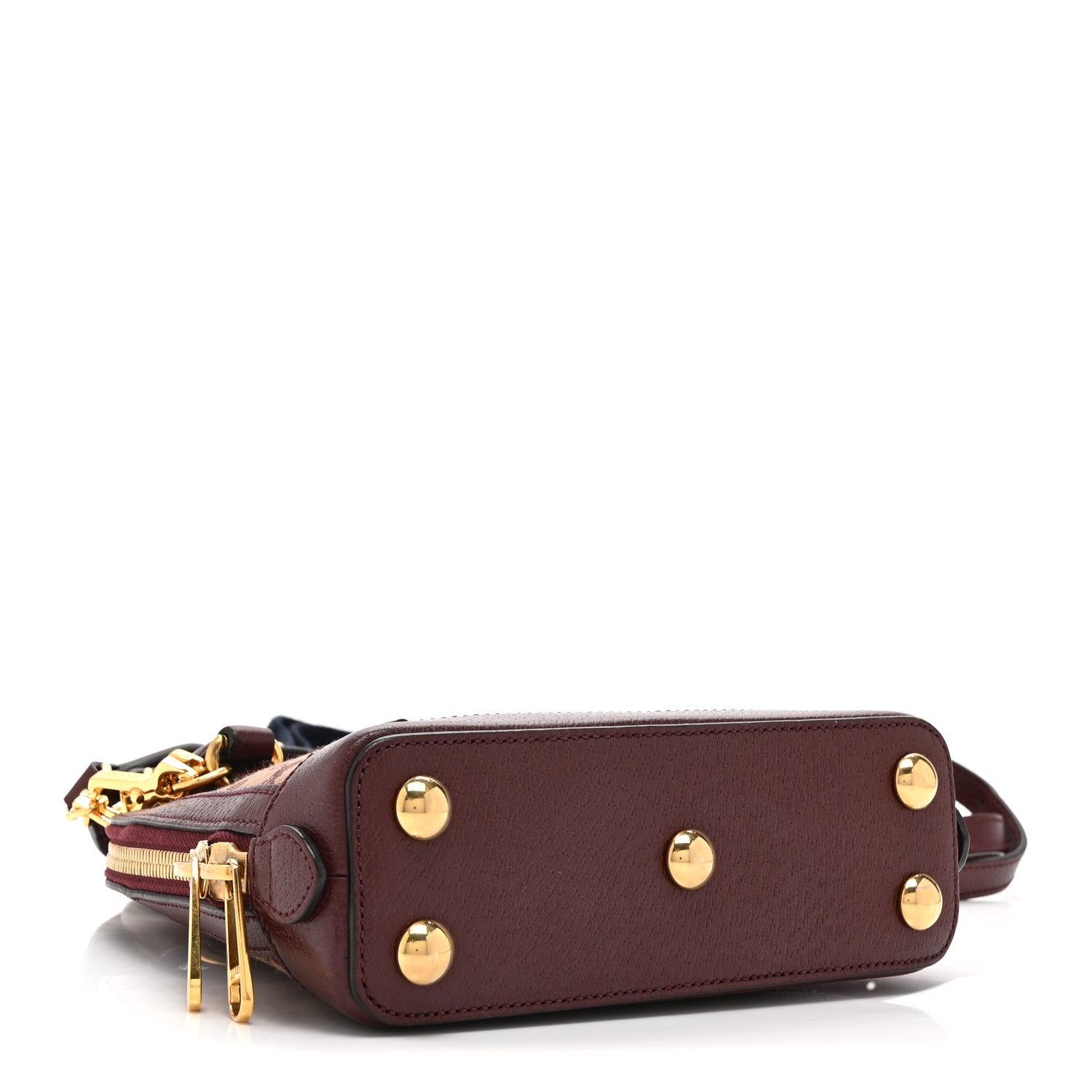 Monogram Textured Dollar Calfskin Mini Horsebit 1955 Top Handle Bag Sahara Rubino Chardonnay