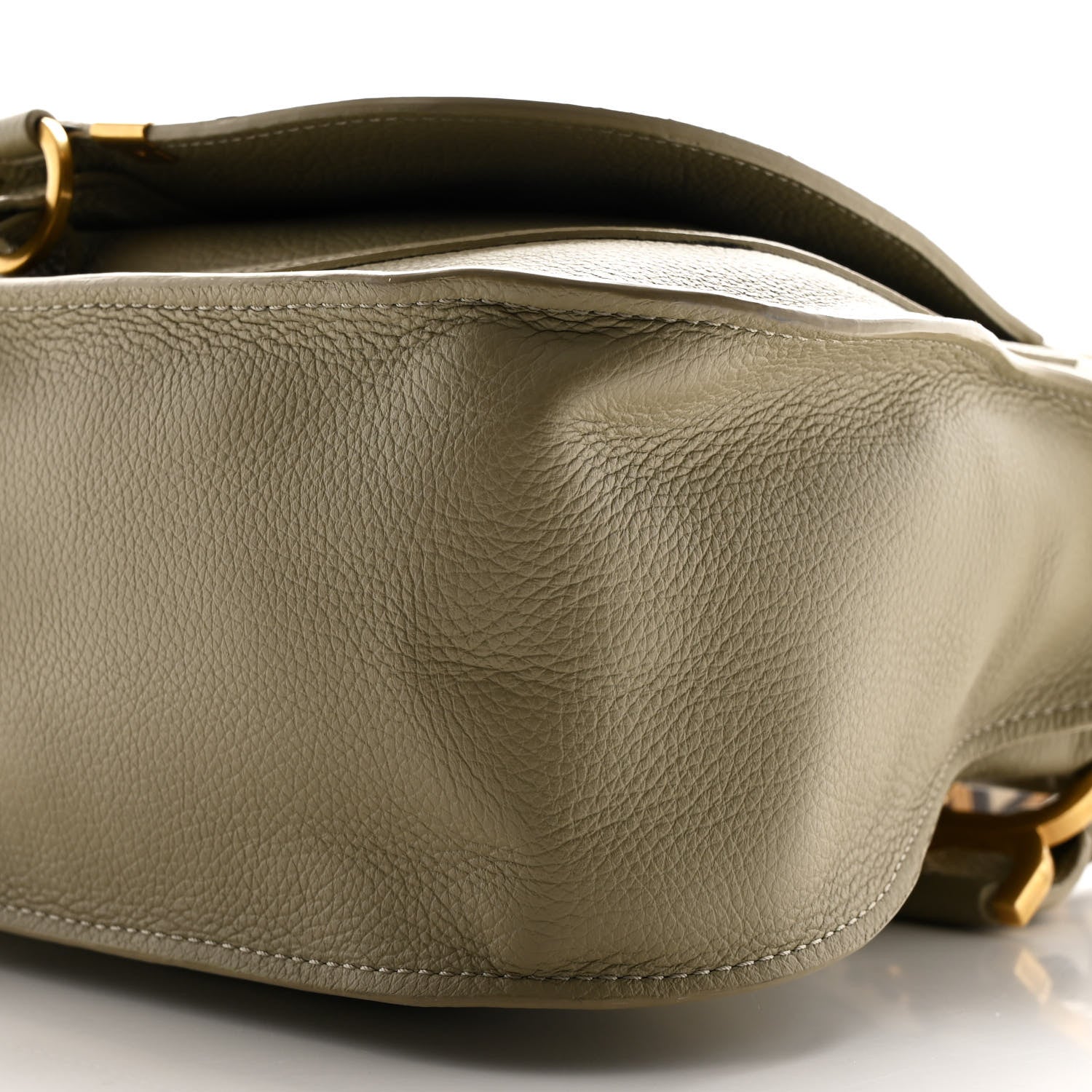 Calfskin Braided Medium Marcie Double Carry Slate Green