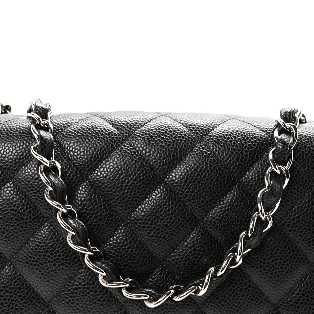 Caviar Quilted Jumbo Single Flap Black