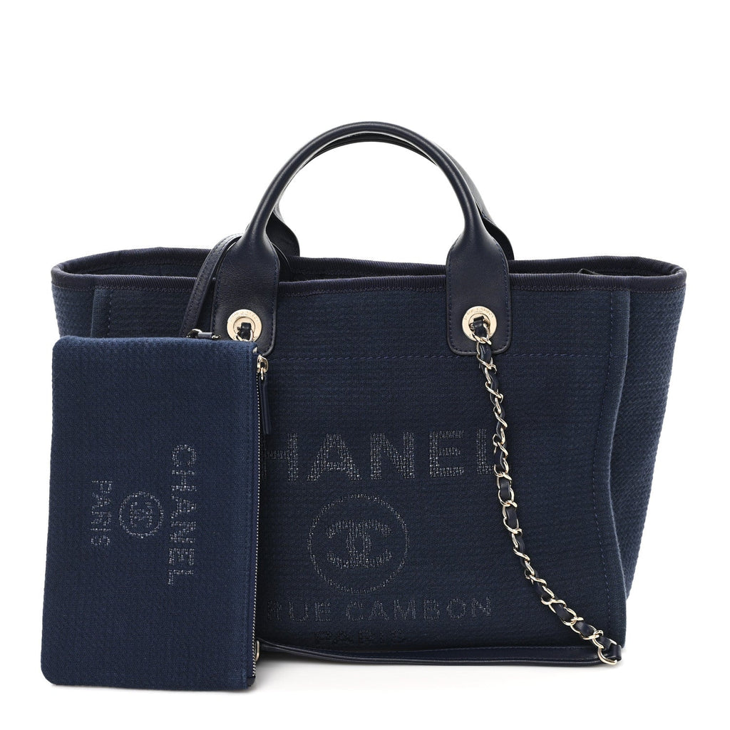 Mixed Fibers Small Deauville Tote Navy