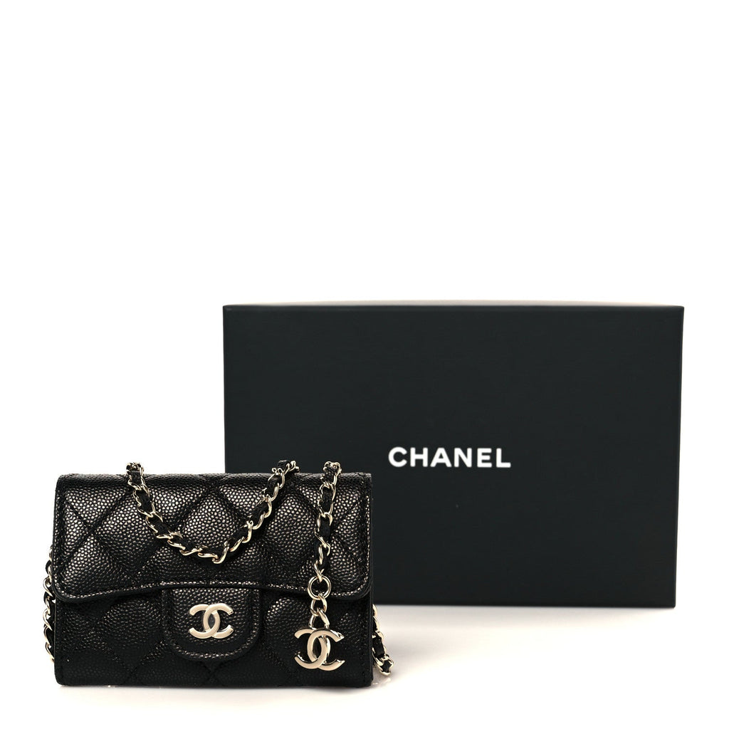 Caviar Quilted Belt Bag Black
