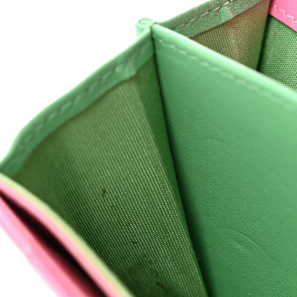 Caviar Quilted Filigree Flap  Holder Pink Blue Green