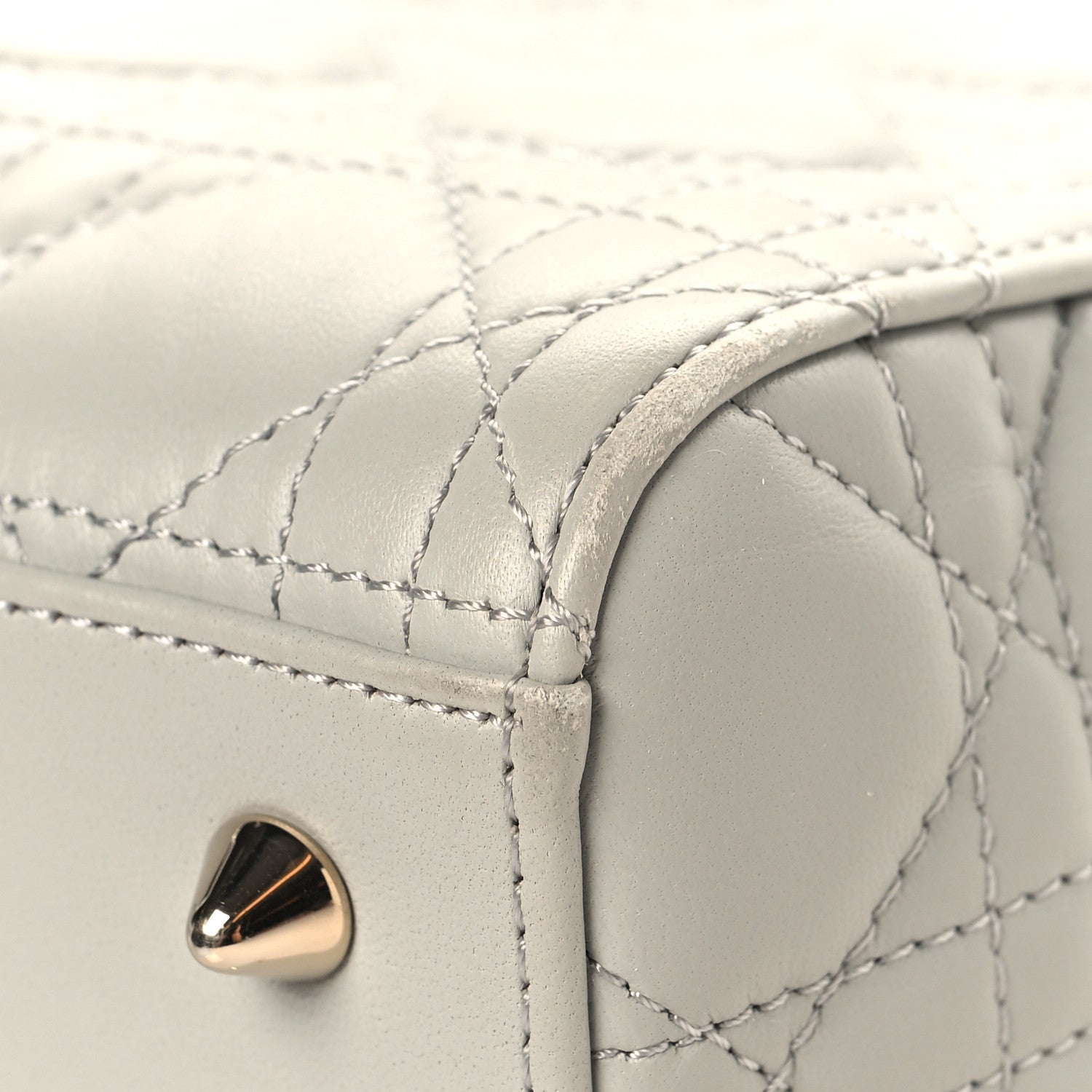 Lambskin Cannage Medium Lady Dior Grey