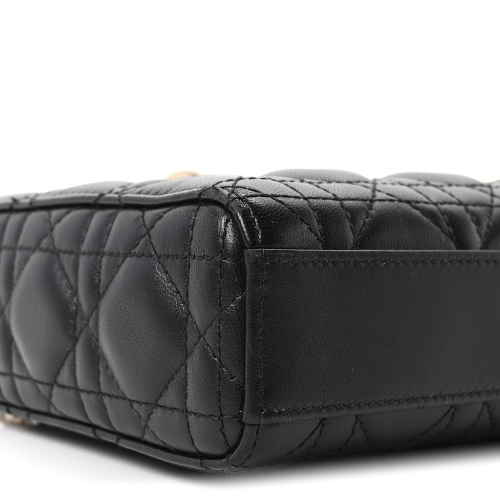 Lambskin Cannage Medium Lady D-Joy Black