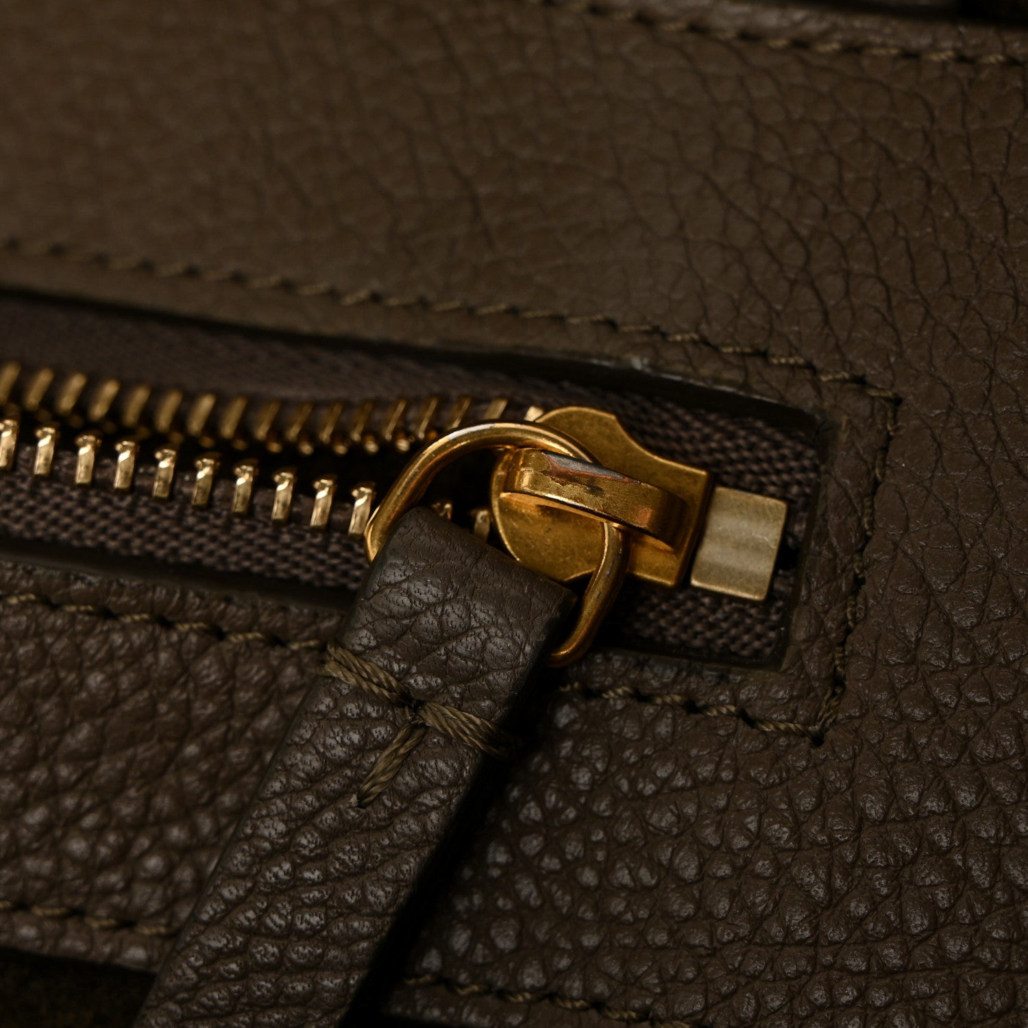 Soft Grained Calfskin Small Belt Cabas Taupe