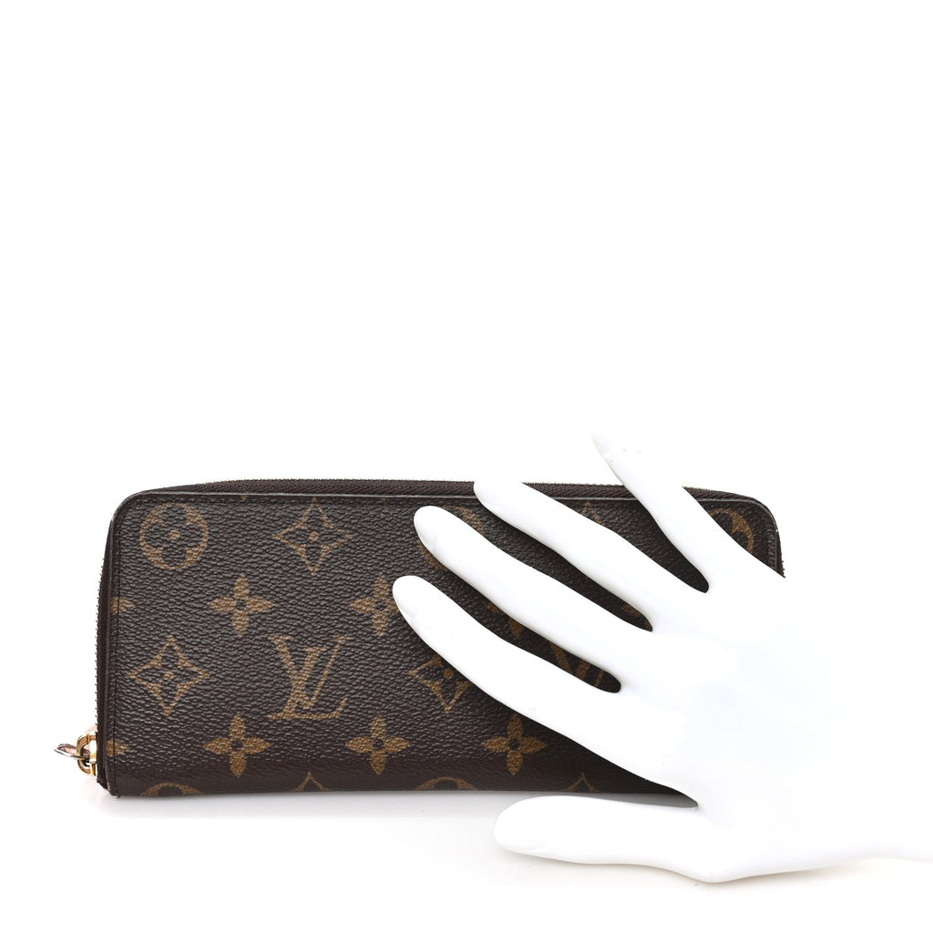 Monogram Clemence Wallet Rose Ballerine