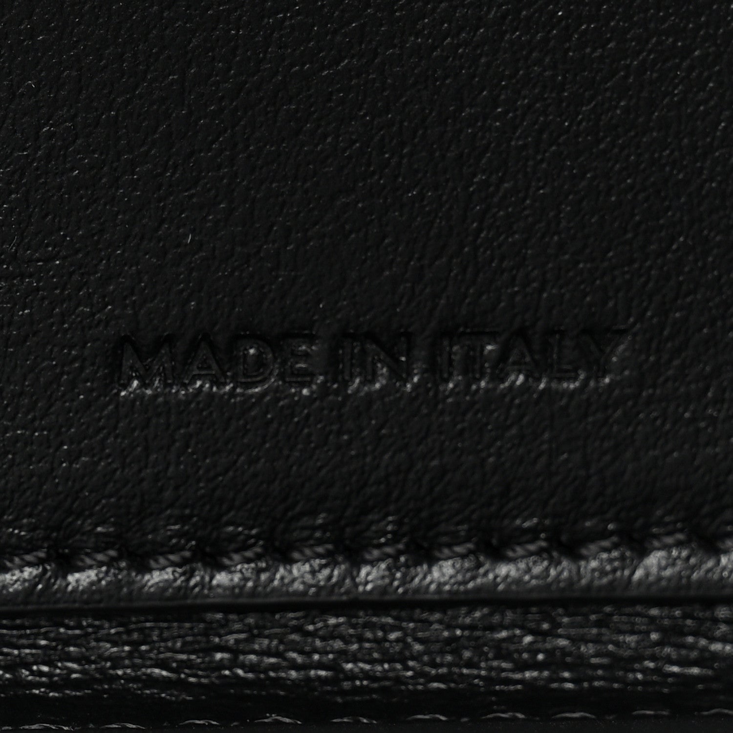Satinated Calfskin 16 Small Tri-Fold Wallet Black