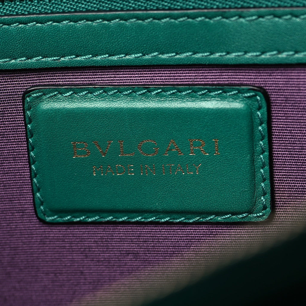 Calfskin Serpenti Forever Medium Shoulder Bag Emerald Green