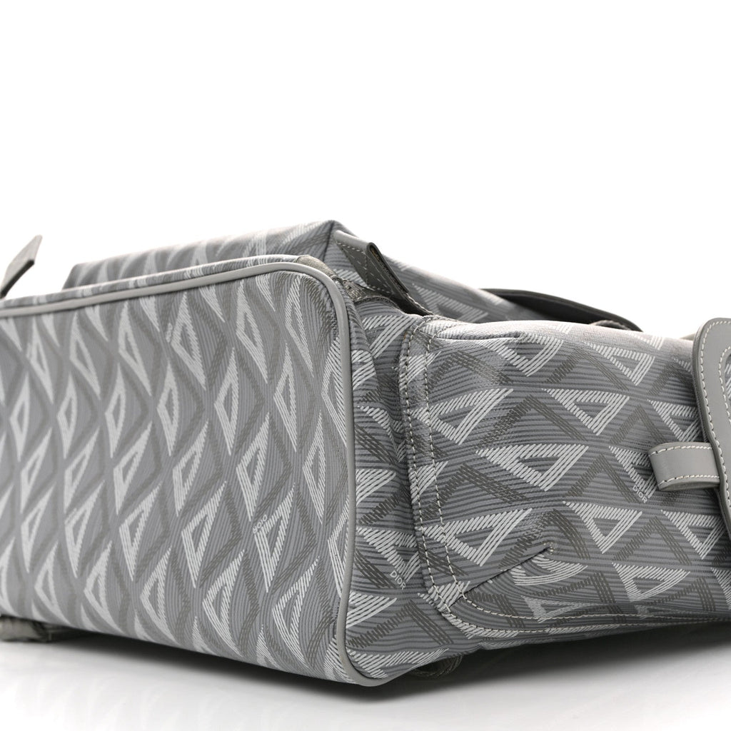 Coated Canvas CD Diamond Large Hit The Road Backpack Gray