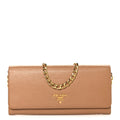 Vitello Move Metal Oro Chain Wallet Caramel