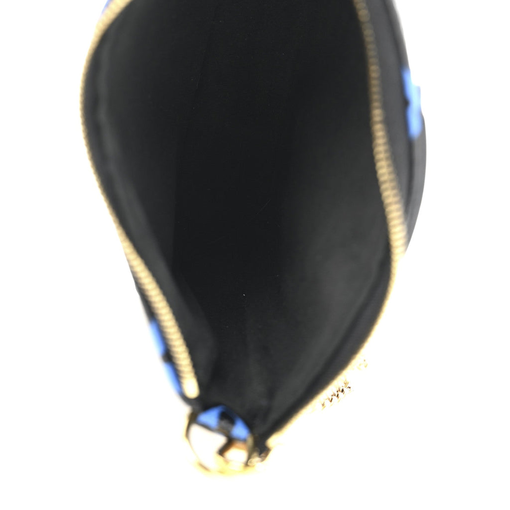 Colored Monogram Mini Pochette Accessories Blue Black