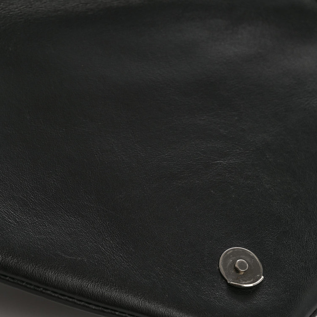 Calfskin Y Quilted Monogram Large Loulou Chain Satchel Black