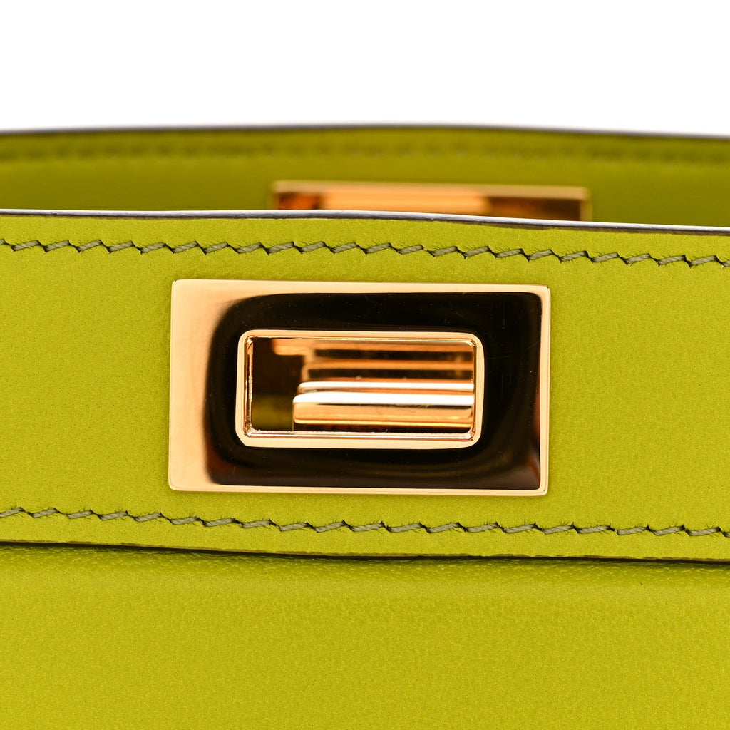 Shiny Nappa Petite Peekaboo I SEE U Satchel  Wasabi