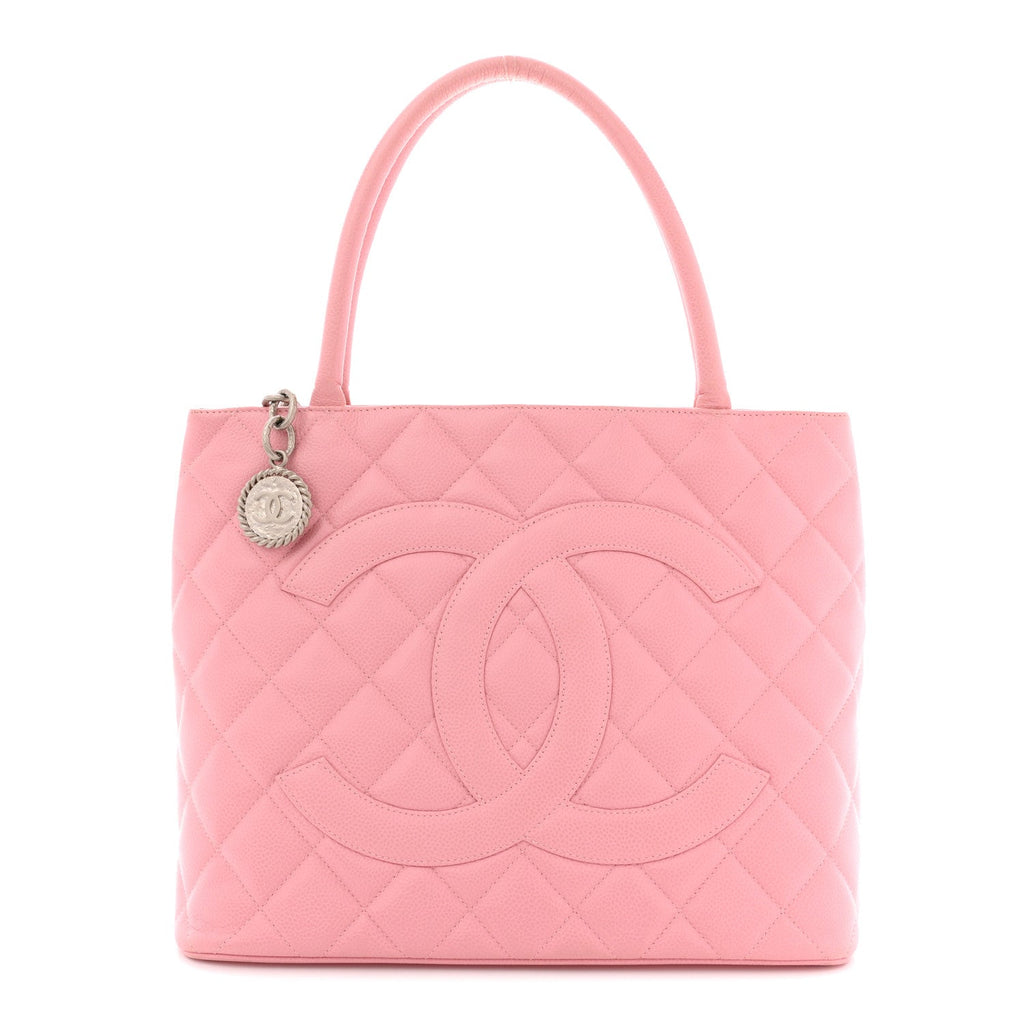 Caviar Medallion CC Tote Light Pink