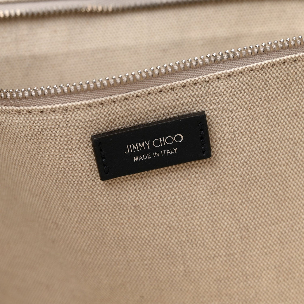 Canvas Embroidered Logo Tote Denim Milk