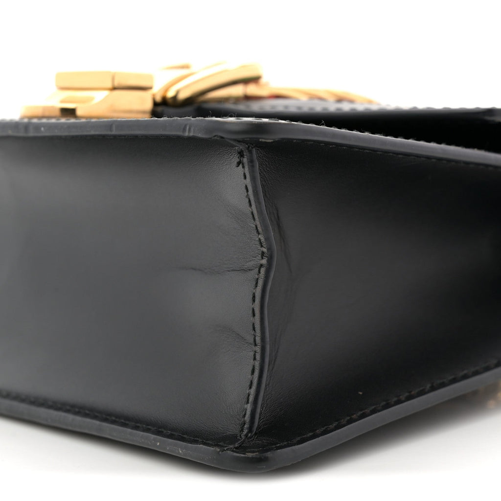 Calfskin Mini Sylvie Shoulder Bag Black